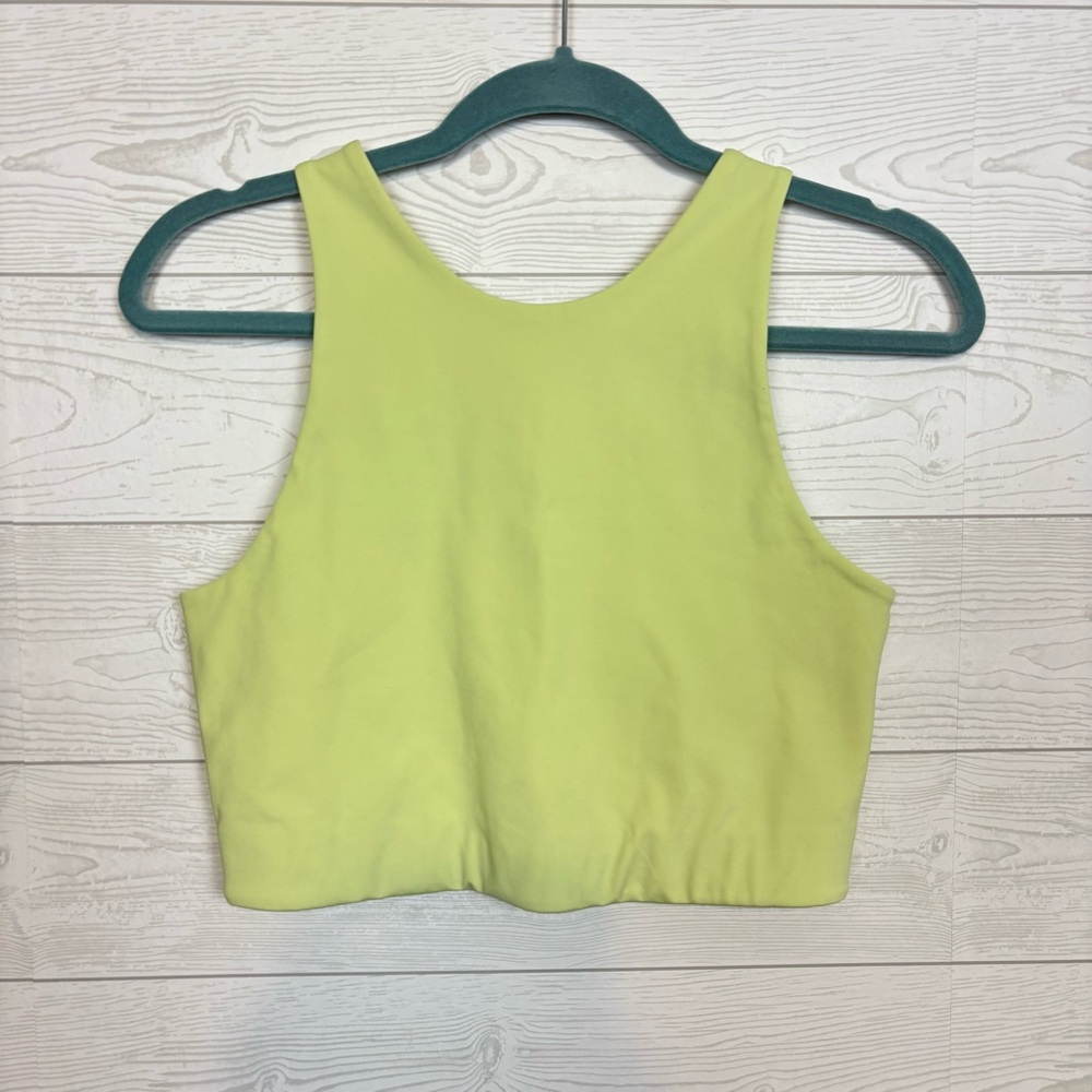 Girlfriend Collective Green Crop Top Size Large